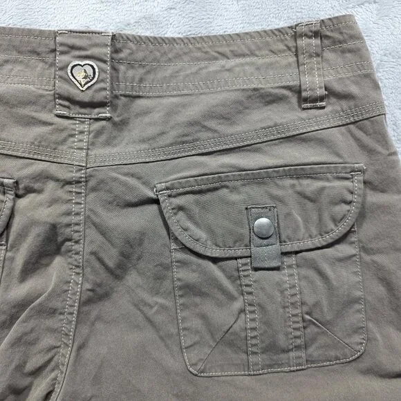 Kuhl Shorts Womens 6 Brown Cargo Pockets Hiking Camping Splash 11" Inseam - Picture 3 of 14